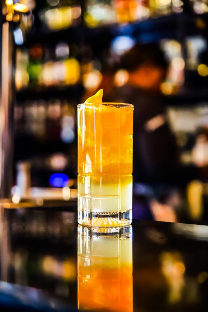 yellow and orange cocktail photography